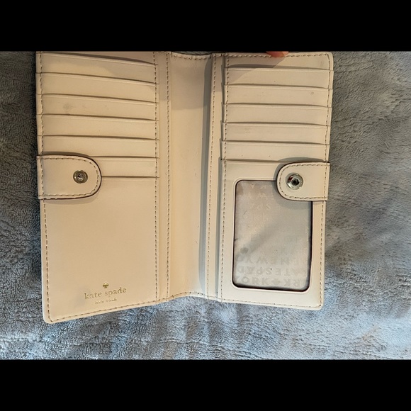 Kate Spade NY leather wallet grey & white - Picture 11 of 11